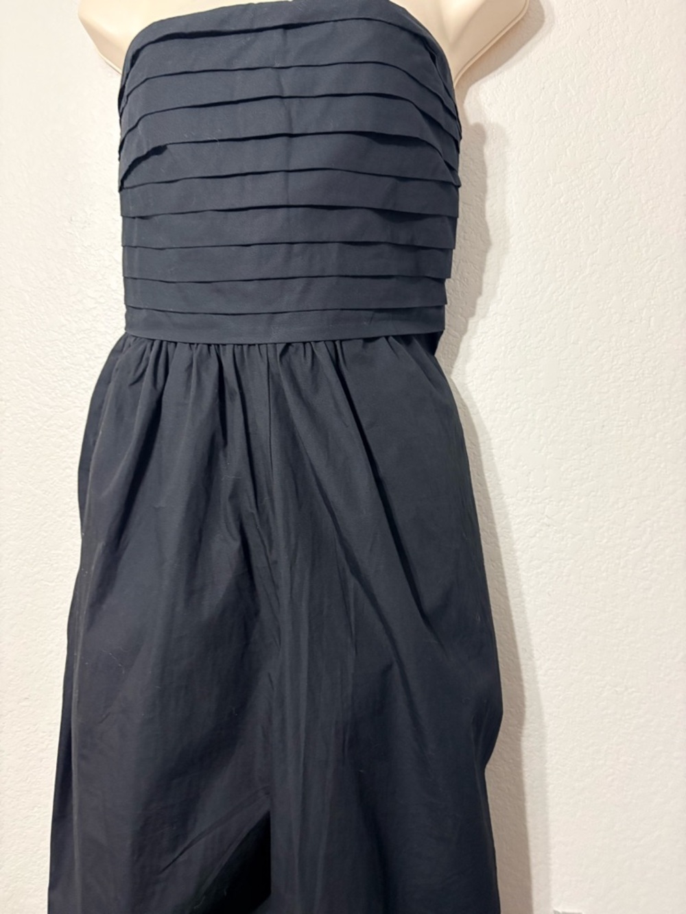 Band of the Free Strapless Black Wide-Leg Jumpsuit w Pleated Bodice Smocked Back - Picture 8 of 15
